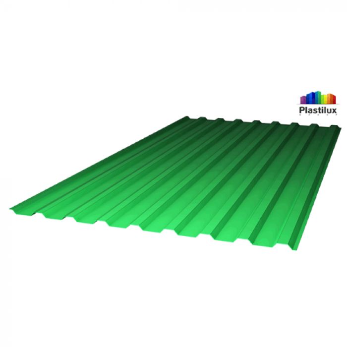 Монолитный профилированный поликарбонат Зеленый 1,15*1,8 м
